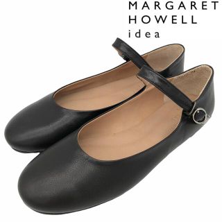 マーガレットハウエル(MARGARET HOWELL)の【美品】MAGARET HOWELL IDEA マーガレットハウエル フラット黒(ハイヒール/パンプス)