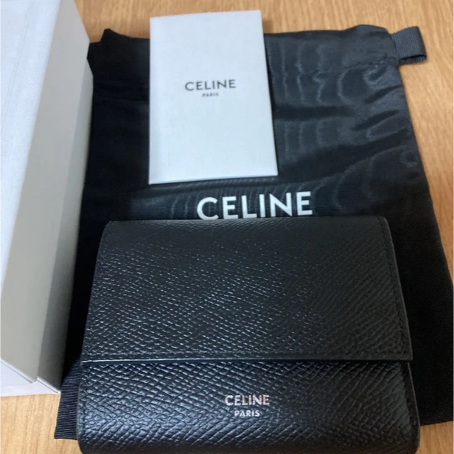 celine(セリーヌ)のCELINE セリーヌ スモール 財布 ロゴ ウォレット 三つ折り財布 レディースのファッション小物(財布)の商品写真