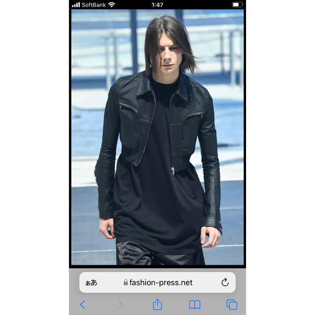 Rick Owens(リックオウエンス)の神崎様専用　リックオウエンス　クロップドレザー メンズのジャケット/アウター(レザージャケット)の商品写真