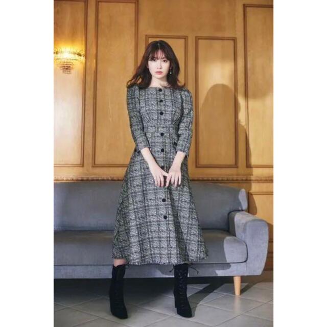 Her lip to - 【完売品♡】herlipto Classic Tweed Midi Dressの通販