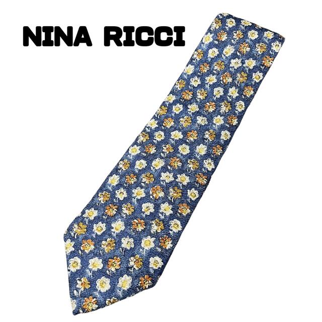 NINA RICCI ニナリッチ Nロゴ総柄 ネクタイ シルク100%