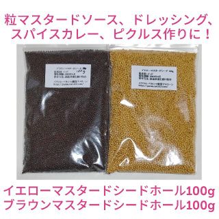 【セール価格】大容量 マスタードシードホール2種 各100g スパイス(調味料)