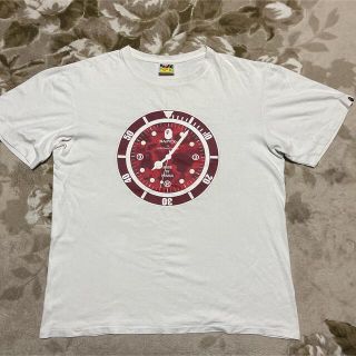 アベイシングエイプ(A BATHING APE)のAPE BAPE  KAWS BAPEX tee tシャツ 時計　XL 白(Tシャツ/カットソー(半袖/袖なし))