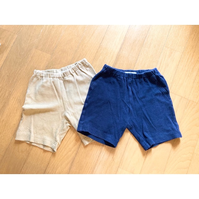 MUJI (無印良品)(ムジルシリョウヒン)の無印良品◯ハーフパンツ◯90サイズ◯used キッズ/ベビー/マタニティのキッズ服男の子用(90cm~)(パンツ/スパッツ)の商品写真