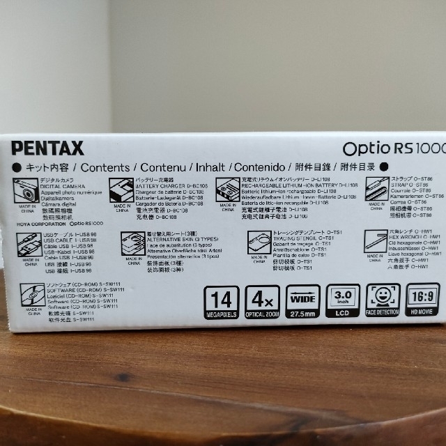 PENTAX(ペンタックス)の■PENTAX Optio RS1000デジタルカメラ■ スマホ/家電/カメラのスマホ/家電/カメラ その他(その他)の商品写真