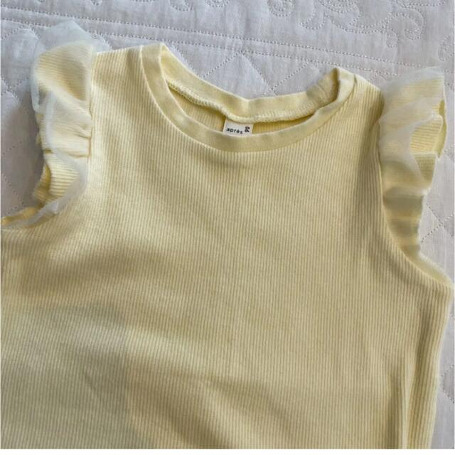 F.O.KIDS(エフオーキッズ)のアプレレクール　イエロー　タンクトップ　トップス　90cm キッズ/ベビー/マタニティのキッズ服女の子用(90cm~)(Tシャツ/カットソー)の商品写真