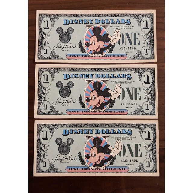Disney - ☆初版1987年リリース ディズニーダラー DisneyDollars 1ドル