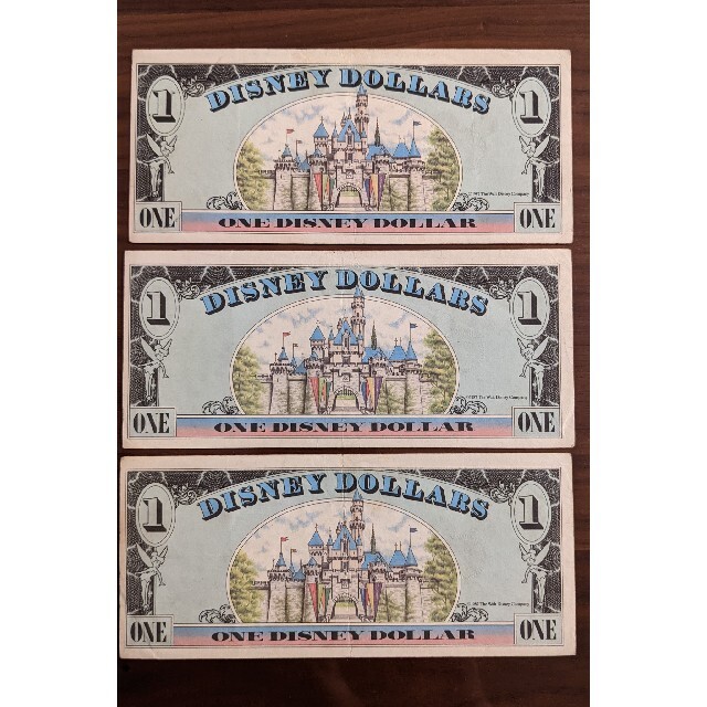 Disney(ディズニー)の☆初版1987年リリース　ディズニーダラー　DisneyDollars 1ドル エンタメ/ホビーの美術品/アンティーク(その他)の商品写真