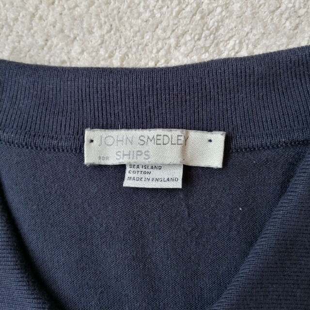 JOHN SMEDLEY(ジョンスメドレー)のJOHN SMEDLEY　レディース　半袖　ニットポロシャツ　紺 レディースのトップス(ポロシャツ)の商品写真