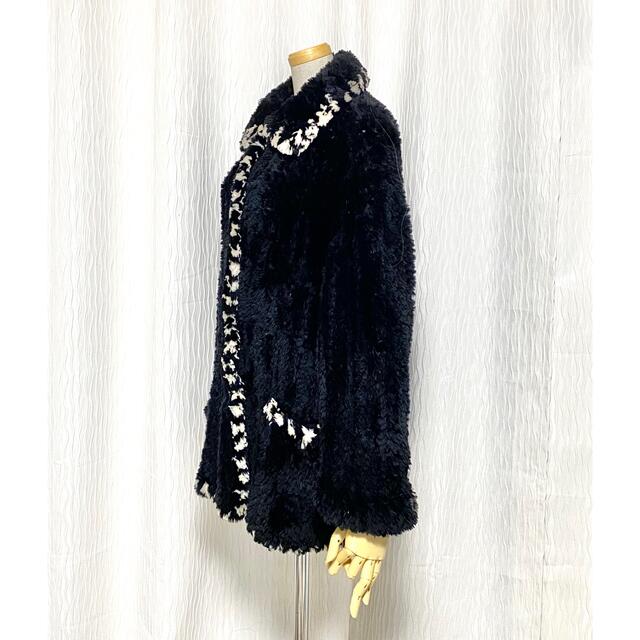 No.28 ビーバー　編み込みヤーン　可愛いデザイン レディースのジャケット/アウター(毛皮/ファーコート)の商品写真