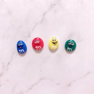 m&m's ｴﾑｱﾝﾄﾞｴﾑｽﾞ 3Dネイル　デコパーツ　立体　アメキャラ(デコパーツ)