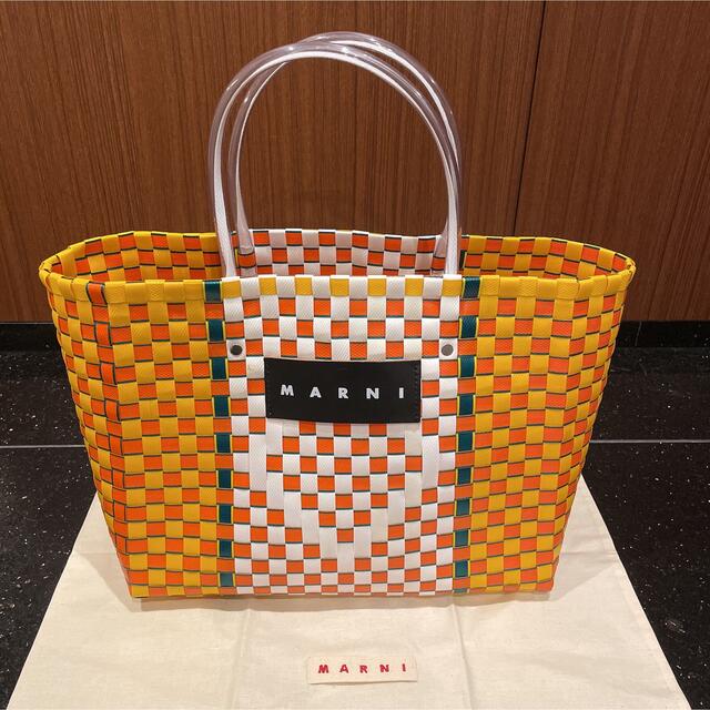 お勧め☆マルニ MARNI　フラワーカフェ　ピクニックバッグ　かごバッグ