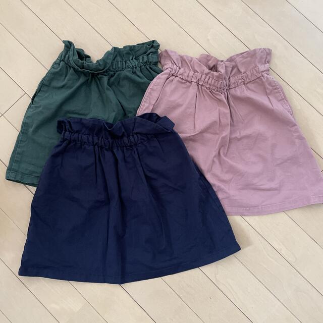 UNIQLO(ユニクロ)のユニクロ　スカート　3枚セット　120 キッズ/ベビー/マタニティのキッズ服女の子用(90cm~)(スカート)の商品写真