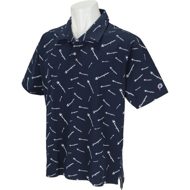 新品 希少M champion golf USA shirt プロ使用モデル 紺