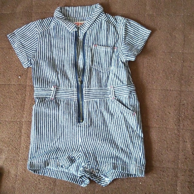 mou jon jon(ムージョンジョン)の半袖ロンパース3枚セット キッズ/ベビー/マタニティのベビー服(~85cm)(ロンパース)の商品写真