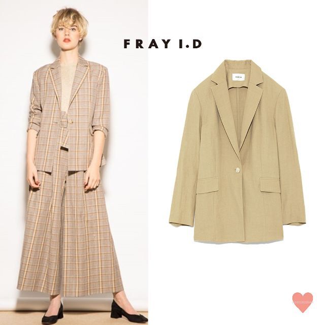 FRAY I.D(フレイアイディー)のVERY掲載 スザンヌ着用 FRAY I.D リネンジャケット レディースのジャケット/アウター(テーラードジャケット)の商品写真