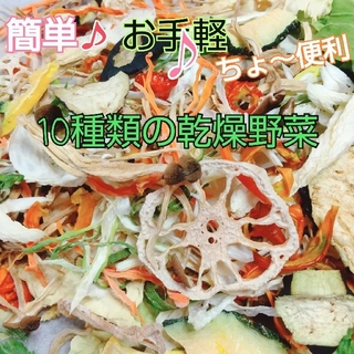 新鮮野菜 10種類の乾燥野菜おまかせMIX 150g×1袋 簡単お手軽超便利(野菜)