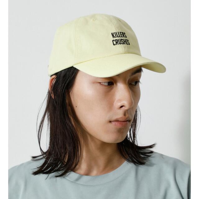 AZUL by moussy(アズールバイマウジー)のAZUL アズール　WASHED 6PANEL CAPキャップ 帽子　イエロー メンズの帽子(キャップ)の商品写真