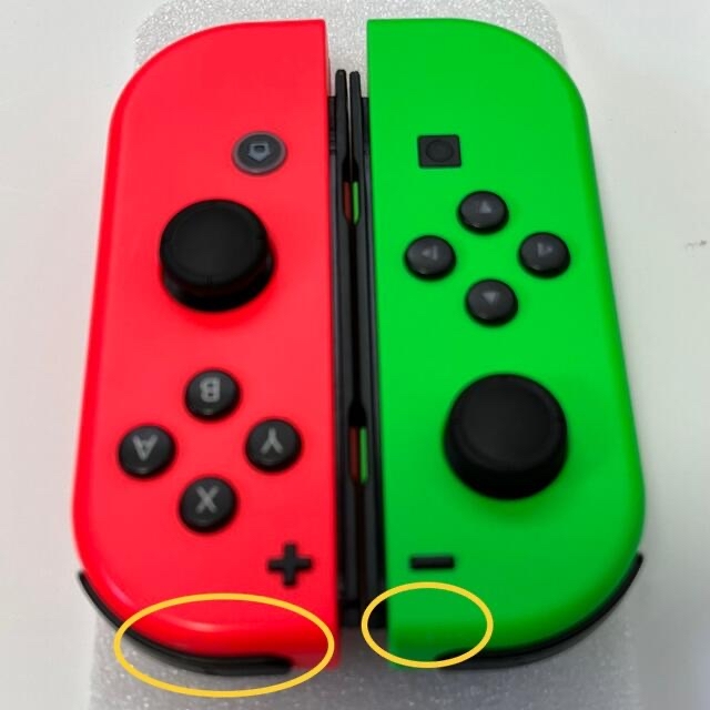 Nintendo Switch(ニンテンドースイッチ)のNintendo Switchジョイコン①(LR)ネオングリーン/ネオンレッド エンタメ/ホビーのゲームソフト/ゲーム機本体(家庭用ゲーム機本体)の商品写真