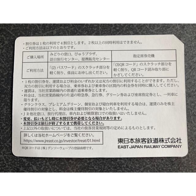 JR(ジェイアール)のJR東日本　株主優待券 チケットの優待券/割引券(その他)の商品写真