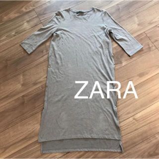 ザラ(ZARA)のZARA ザラ　スリット入りロングチュニック  ワンピース(ひざ丈ワンピース)