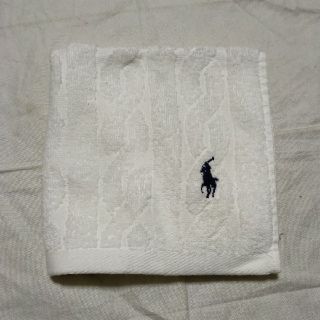 ポロラルフローレン(POLO RALPH LAUREN)のラルフローレン　タオルハンカチ　ホワイト(ハンカチ)