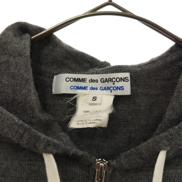 COMME des GARCONS(コムデギャルソン)のCOMME des GARCONS COMME des GARCONS コムデギャルソンコムデギャルソン ウールジップアップパーカー グレー W14N027 メンズのトップス(パーカー)の商品写真