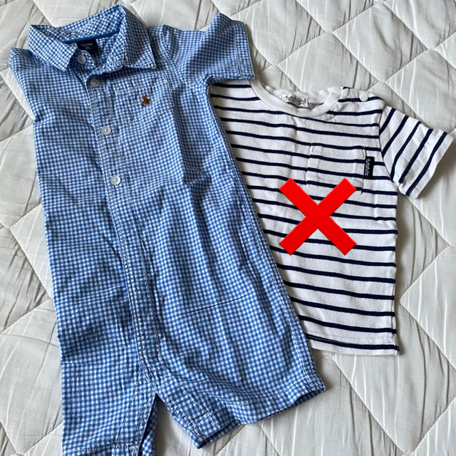 babyGAP(ベビーギャップ)の専用　baby gap つなぎ、カバーオール　ロンパース 90 キッズ/ベビー/マタニティのキッズ服男の子用(90cm~)(Tシャツ/カットソー)の商品写真