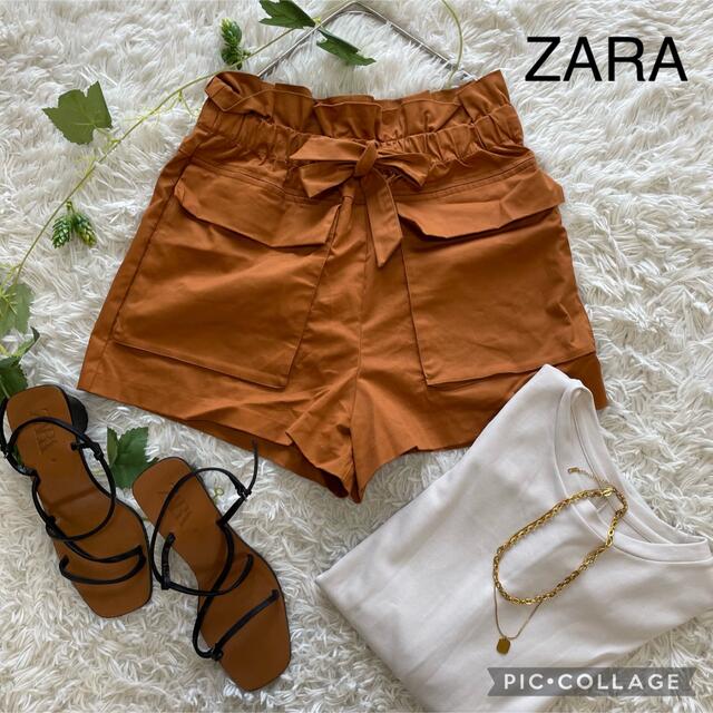 ZARA(ザラ)のZARA ウエストリボン　ショートパンツ レディースのパンツ(ショートパンツ)の商品写真