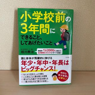 小学校前の３年間にできること、してあげたいこと 徳島発・１万２０００人を教えた幼(結婚/出産/子育て)