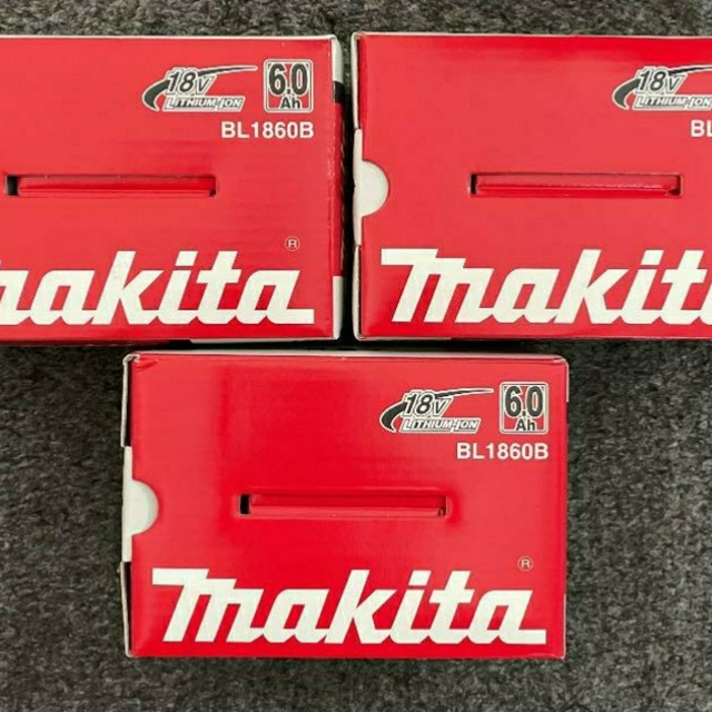 純正　マキタ　18vバッテリ(BL1860B)6.0Ah　3個　未使用新品