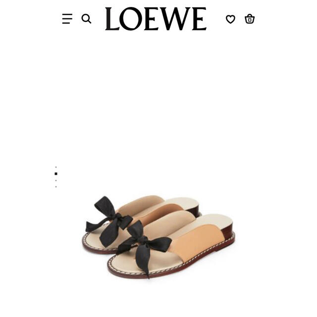 LOEWE ゲートウエッジソールサンダル ロエベ リボン