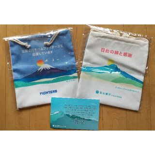 ホッカイドウニホンハムファイターズ(北海道日本ハムファイターズ)の北海道日本ハムファイターズ　2022年東京ドーム開催　記念品の巾着袋(日用品/生活雑貨)