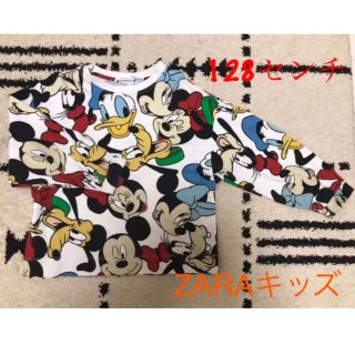 ザラキッズ(ZARA KIDS)の【状態良好】⭐️ZARAキッズ⭐️ディズニーロンT 128センチ(Tシャツ/カットソー)