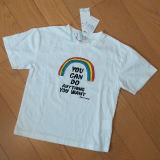 プティマイン(petit main)のお値下げ☆未使用☆プティマイン ロゴ刺繍 ティシャツ 120(Tシャツ/カットソー)