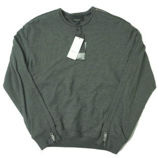 スリーワンフィリップリム(3.1 Phillip Lim)の3.1 Phillip Lim スリーワン フィリップリム 17AW LS ROLL EDGE CREWNECK SWEATSHIRT W ZIPPER ジップデザイン カットオフスウェット F1711372FTYM XS CHARCOAL GREY トレーナー プルオーバー トップス【新古品】【中古】【3.1 Phillip Lim】(スウェット)