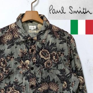 Paul Smith ポールスミス ボタニカル 半袖シャツ 花柄 M アロハ 最低