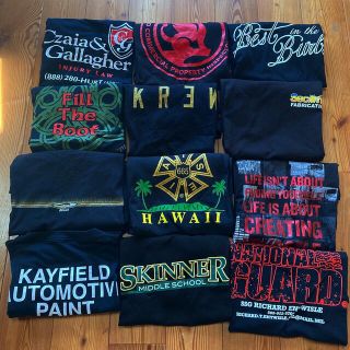 ヘインズ(Hanes)のブラックTシャツ　12枚　半袖　まとめ売り　Mサイズ　黒　US古着(Tシャツ/カットソー(半袖/袖なし))