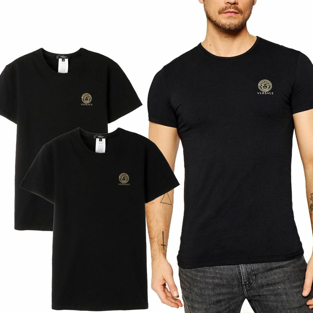 VERSACE(ヴェルサーチ)の10 VERSACE メデューサ 2枚セット Tシャツ size 3 メンズのトップス(Tシャツ/カットソー(半袖/袖なし))の商品写真