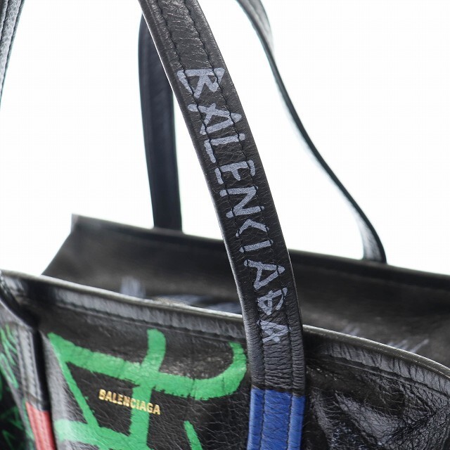 バレンシアガ レザー グラフィティ バザール ショッパー 2WAY バッグ S