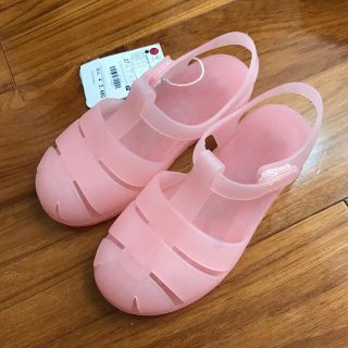 ザラキッズ(ZARA KIDS)の新品タグ付き　ザラベイビー　ピンクサンダル　27(サンダル)