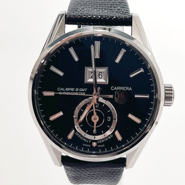 憧れ TAG Heuer タグホイヤー 腕時計 カレラ グランドデイト キャリバー8 GMT 腕時計(アナログ) 