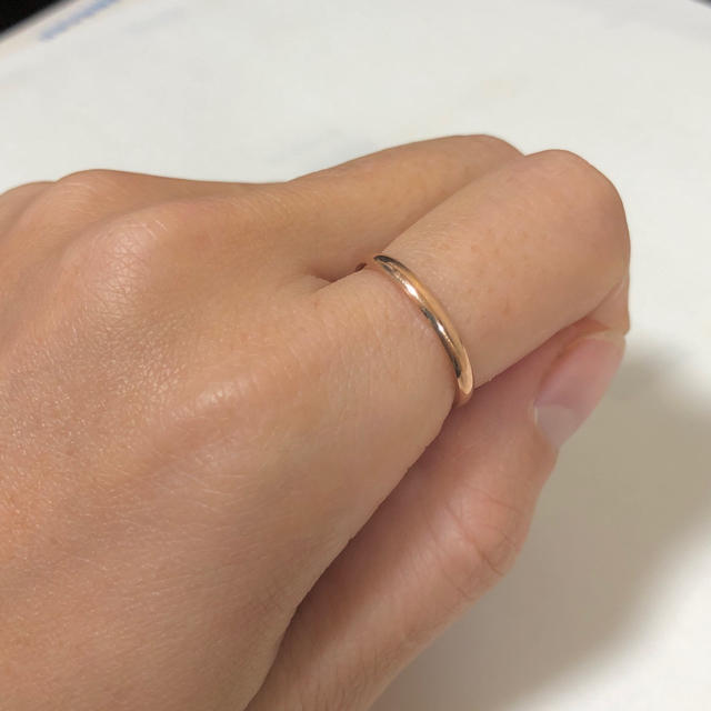 Ungrid(アングリッド)のアレルギー対応！ステンレス製ピンクゴールドリング　指輪　ピンキーリング レディースのアクセサリー(リング(指輪))の商品写真