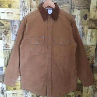 カーハート(carhartt)のカーハート　80s USA製　ダック地　ワークシャツ　ジャケット　カバーオール(シャツ)