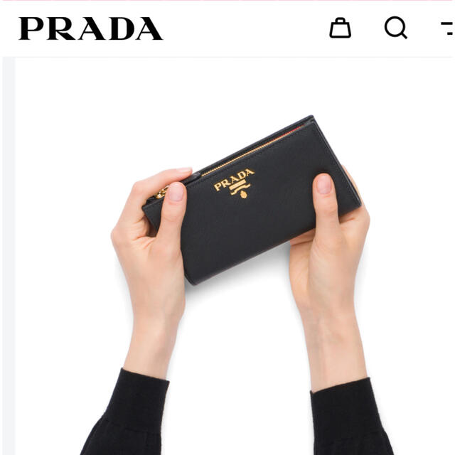 PRADA(プラダ)の【新品未使用】PRADA プラダ　サフィアーノレザー財布 レディースのファッション小物(財布)の商品写真