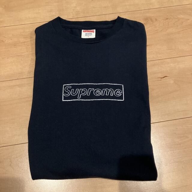 初期 Supreme kaws Chalk Box Logo Tee navy 高評価なギフト www