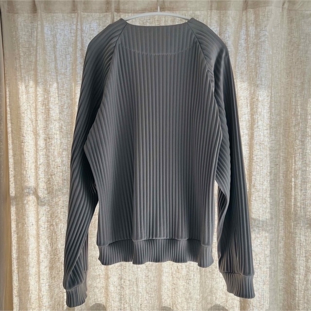 stein 21ss PLEATED KNIT CARDIGAN GREIGE