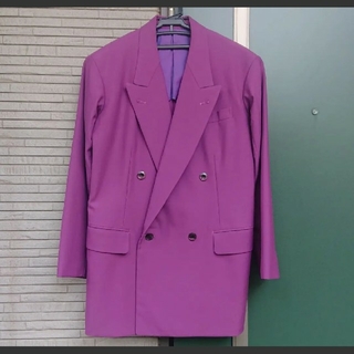 パープル 紫 セットアップ ダブルスーツの通販 by けーすけ's shop｜ラクマ