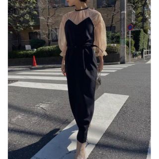 アメリヴィンテージ(Ameri VINTAGE)のAmeri VINTAGE AIRY SLEEVE TIGHT DRESS(ロングワンピース/マキシワンピース)