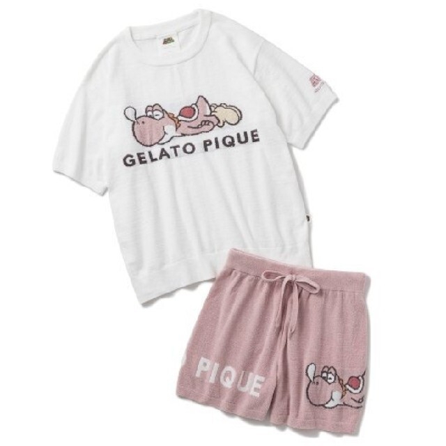 新品》ジェラートピケ ヨッシー セットアップ ピンク 新品》ジェラートピケ ヨッシー セットアップ ピンク